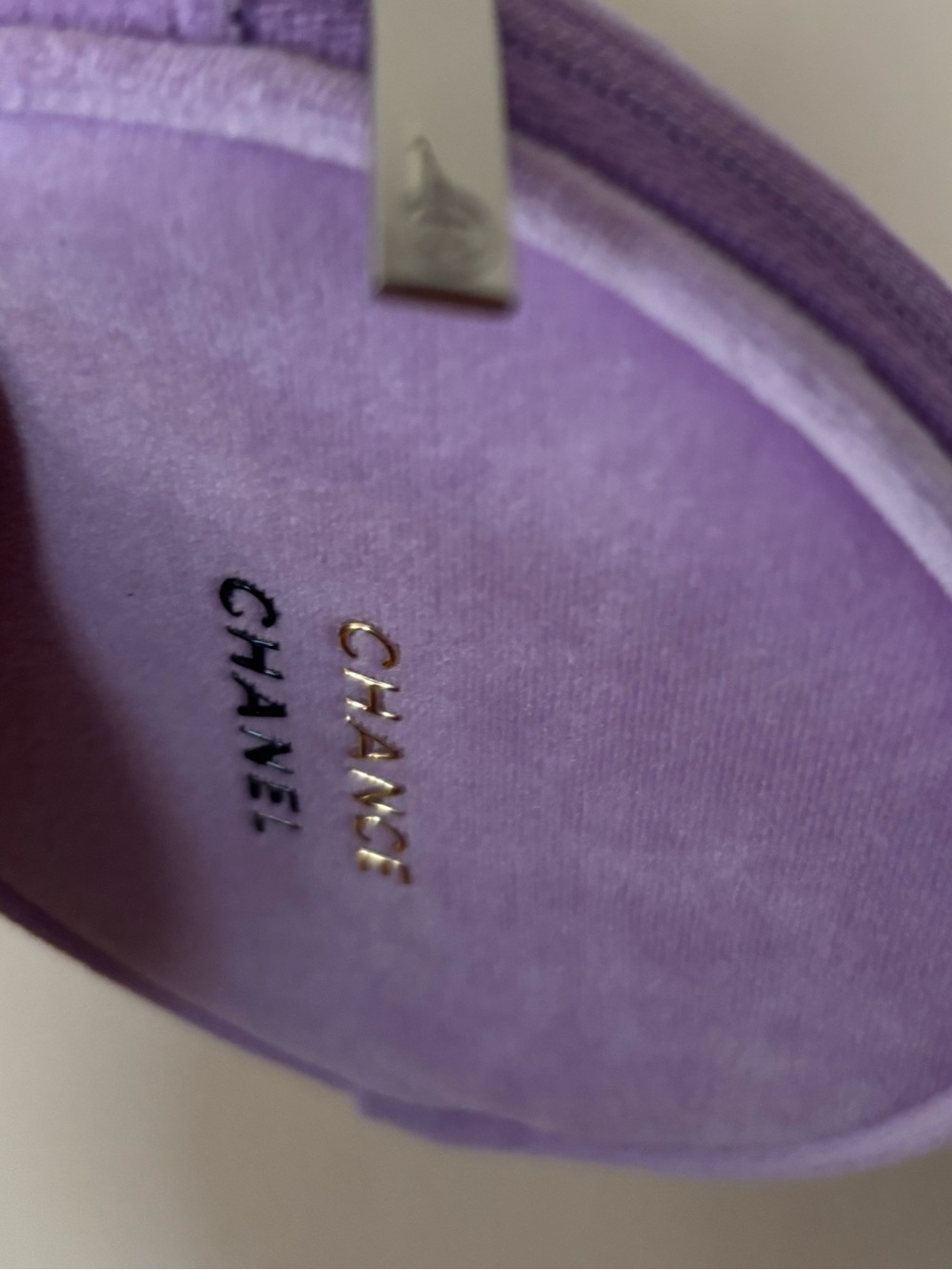 CHANEL Chance Round Velvet Pouch in Light Purple - Picture 3 of 5